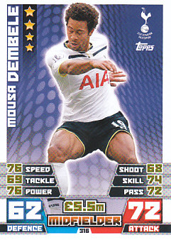 Mousa Dembele Tottenham Hotspur 2014/15 Topps Match Attax #316